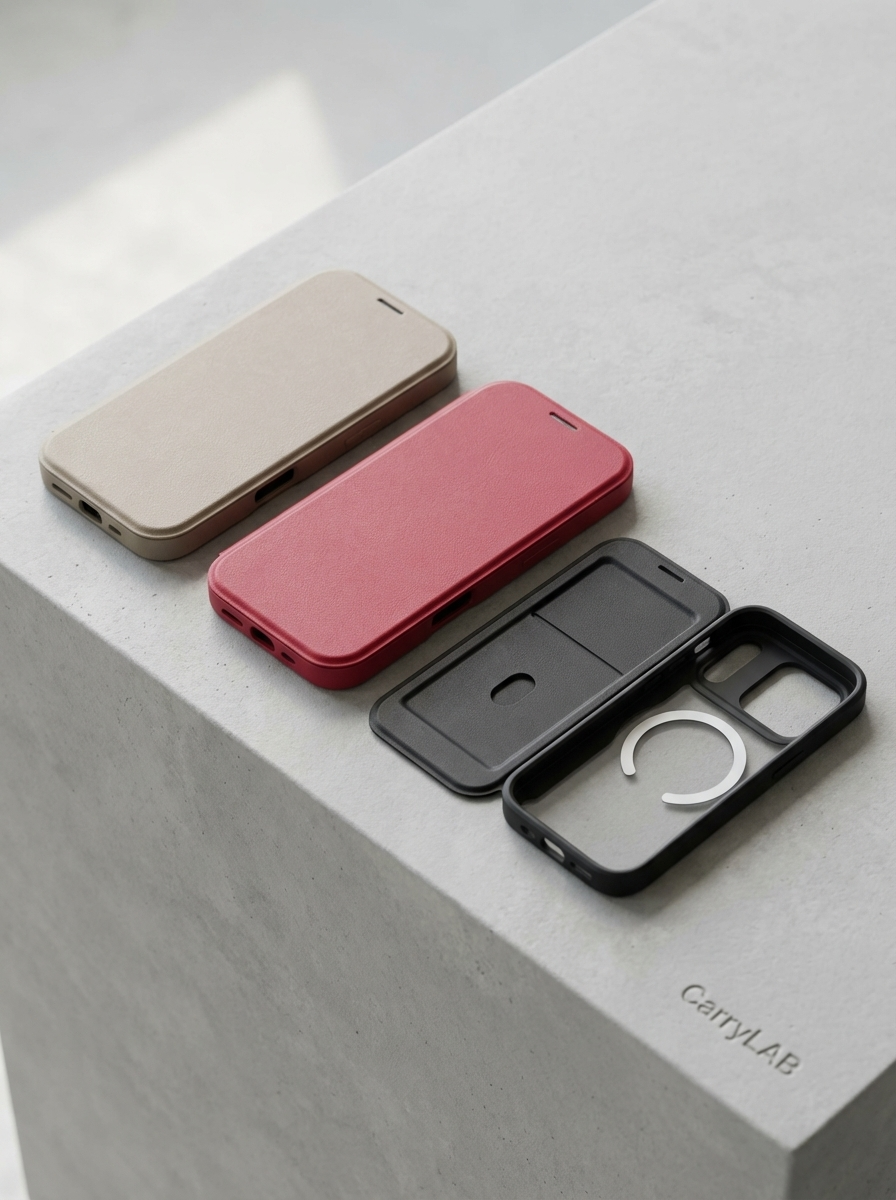 CarryLAB Premium Foldable Leather Case. MagSafe